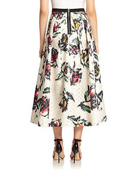 Phoebe Floral Jacquard Midi Skirt