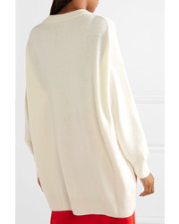 Christopher Kane Oversized Intarsia Wool Blend Sweater