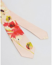 Asos Wedding Floral Tie And Pocket Square Pack In Silk