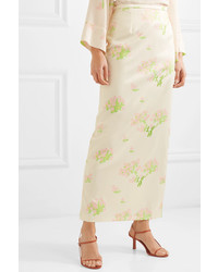BERNADETTE Norma Floral Print Satin Skirt
