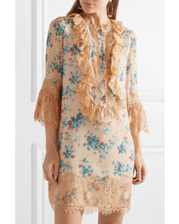 Anna Sui Decoupage Med Fil Coup Mini Dress