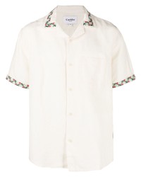 Corridor Floral Embroidery Short Sleeve Shirt