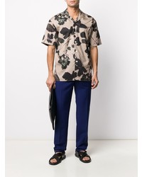 Alexander McQueen Floral Print Short Sleeve Shirt