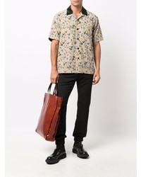 Sacai Floral Print Short Sleeve Shirt