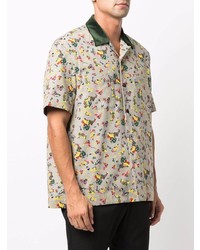 Sacai Floral Print Short Sleeve Shirt