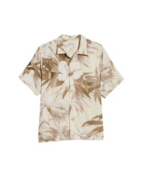 Tommy Bahama Harbour Island Hibiscus Short Sleeve Silk Button Up Camp Shirt