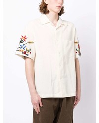 YMC Idris Floral Embroidered Shirt