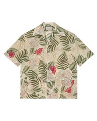 Gucci Leaf Print Short Sleeved Shirt