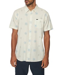 O'Neill Quiver Floral Short Sleeve Button Up Shirt In Cream At Nordstrom