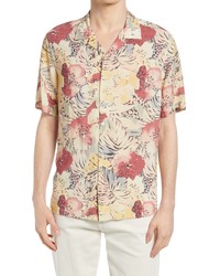 AllSaints Wailea Floral Short Sleeve Button Up Camp Shirt