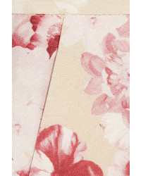 Giambattista Valli Floral Print Silk Shantung Shorts