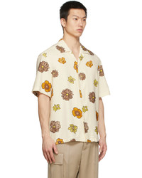 Cmmn Swdn Beige Silk Floral Shirt