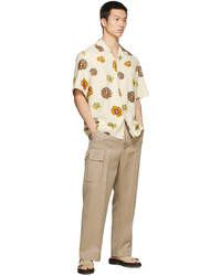 Cmmn Swdn Beige Silk Floral Shirt