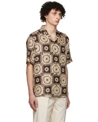 Nanushka Brown Off White Bodil Shirt