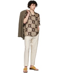 Nanushka Brown Off White Bodil Shirt