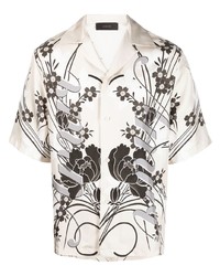Amiri Floral Print Silk Shirt