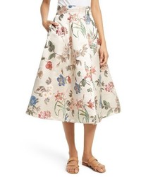 Alice + Olivia Fila Floral Midi Skirt