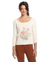 Beige Floral Sweater