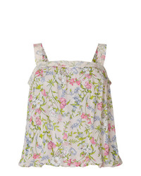 Twin-Set Flared Floral Tank Top