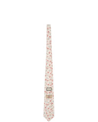 Gucci Beige And Taupe Liberty London Edition Cotton Floral Tie