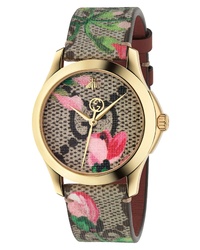 Beige Floral Watch