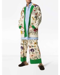 Gucci Ny Yankees Floral Print Wool Jacket