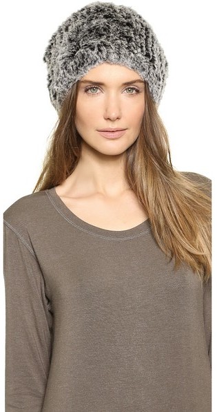 Adrienne Landau Knit Fur Hat, $145 | shopbop.com | Lookastic