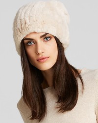 Surell Rabbit Fur Knit Slouchy Hat Bloomingdales