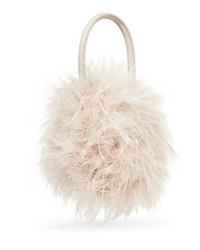 Loeffler Randall Zadie Feather Embellished Leather Tote