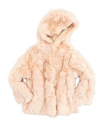 Adrienne Landau Rex Hooded Fur Coat Pink