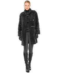 Max Studio Faux Shearling Coat With Buckles