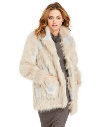True Decadence Faux Fur Coat In Beige Xs L