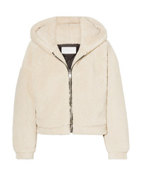 RE/DONE Cropped Hooded Faux Fur Jacket