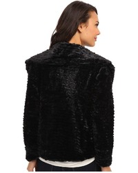 Yumi Faux Fur Jacket With Single Button Fastening