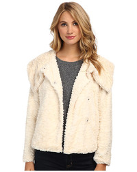 Yumi Faux Fur Jacket With Single Button Fastening