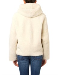 In Marchal Hooded Shearling Short Length Coat
