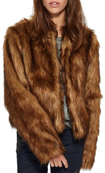 Nphilanthropy Heather Faux Fur Jacket, $228 | Nordstrom | Lookastic