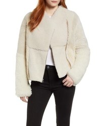 Cole Haan Patchwork Genuine Shearling Jacket