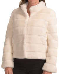 Kristen Blake Quilted Faux Fur Jacket