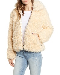 Obey Shay Faux Fur Bomber Jacket
