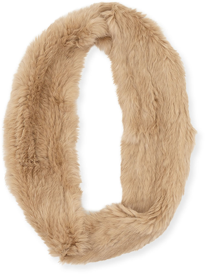 TRILOGY RABBIT-FUR SCARF FROM NEIMAN MARCUS, CAMEL - clothing & accessories  - by owner - apparel sale - craigslist