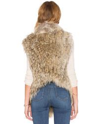 Ashley B Knitted Coyote Fur Vest