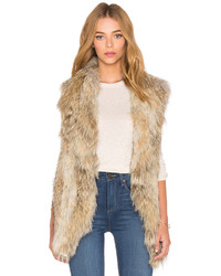 Ashley B Knitted Coyote Fur Vest