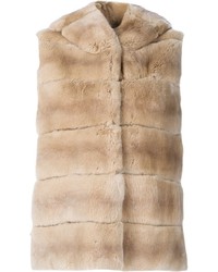 Yves Salomon Hooded Fur Vest