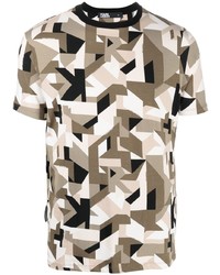 Karl Lagerfeld Geometric Logo Print Crew Neck T Shirt