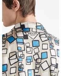 Prada Geometric Print Short Sleeve Shirt