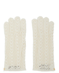 Gucci Off White Crochet Gloves