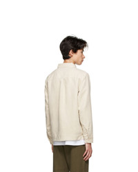 Stussy Off White Faux Suede Work Shirt Jacket