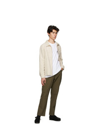 Stussy Off White Faux Suede Work Shirt Jacket