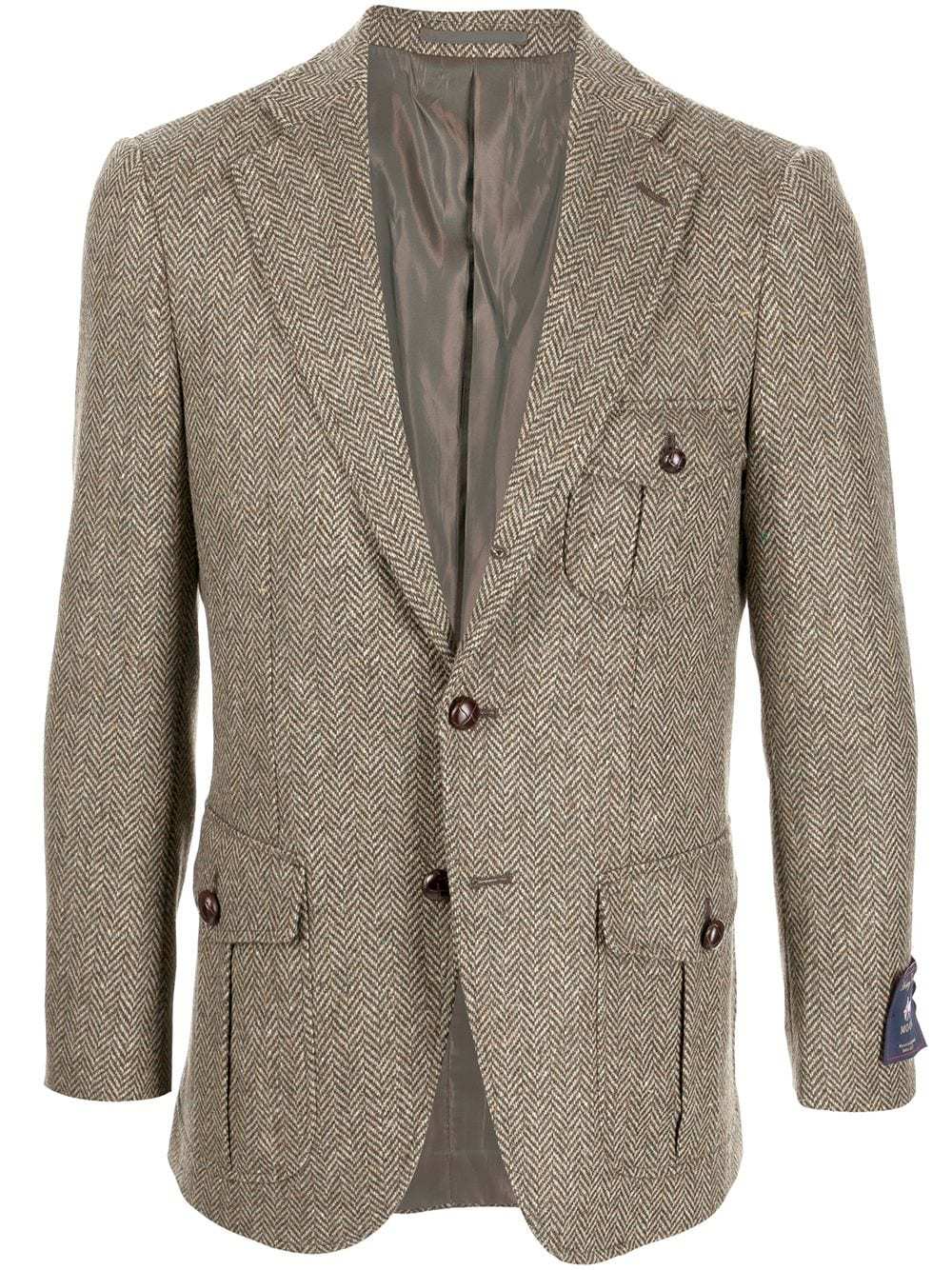 Man On The Boon. Elbow Patch Herringbone Blazer, $700 | farfetch.com ...